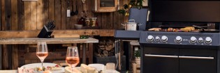 ZWILLING - Grill SANTOS S-518 mit Seiten- und Heckbrenner in Schwarz inkl. Drehspieß, Rostheber & Silikonablage