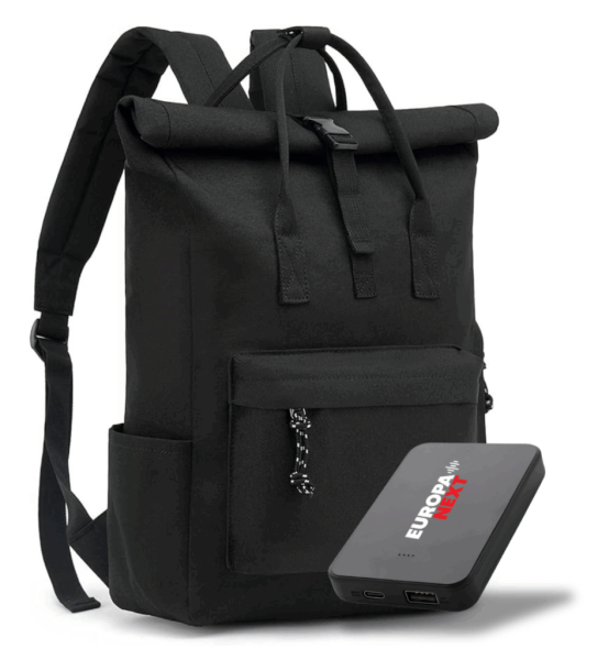 Berliner Lokalnachrichten - 3 Sets mit wasserdichtem Delete-Rucksack und einer Powerbank