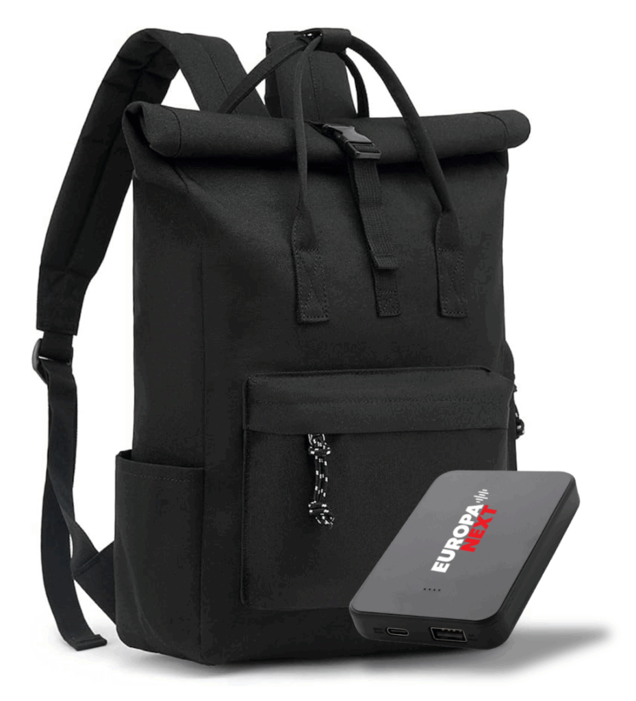 Berliner Lokalnachrichten - 3 Sets mit wasserdichtem Delete-Rucksack und einer Powerbank