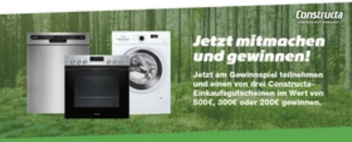 ElectronicPartner - drei Constructa-Einkaufsgutscheinen im Wert von 500€, 300€ oder 200€