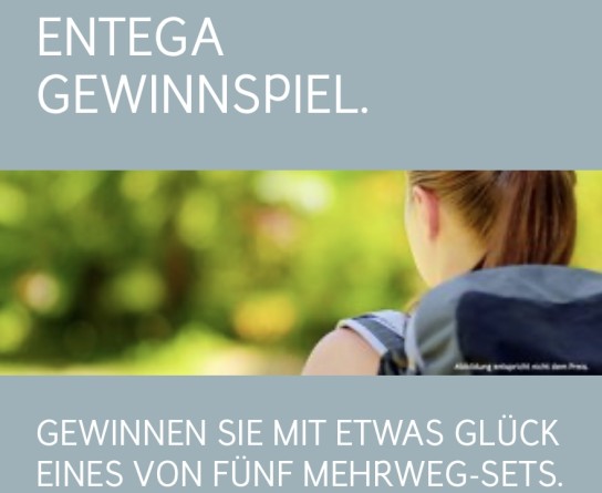 ENTEGA - 1 von 5 Mehrweg-Sets (Glasflasche + Lebensmittelverpackung)