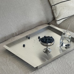 MO INTERIORS - 10 x Edelstahl - Serviertablett Tray RAY