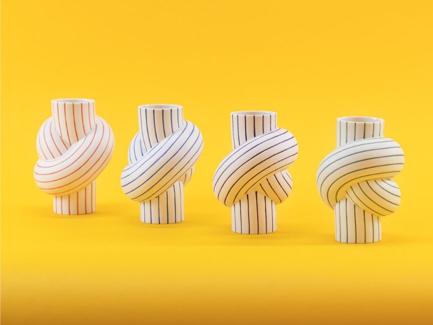 Rosenthal - eine von 4 Node Stripes Vasen – ein zeitloses Design-Highlight für Ihr Zuhaus