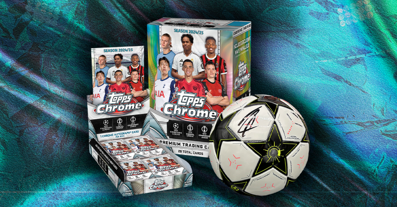 Sports Illustrated - UEFA Champions League Mini-Ball, Topps Chrome® UEFA Club Competitions 2024/25 Hanger Box, und weitere Preise der UEFA