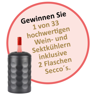 Weintor - 33 hochwertigen Weinkühler in Dubbeform inkl. 2 Flaschen alkoholfreien Secco´s von DEUTSCHES WEINTOR.