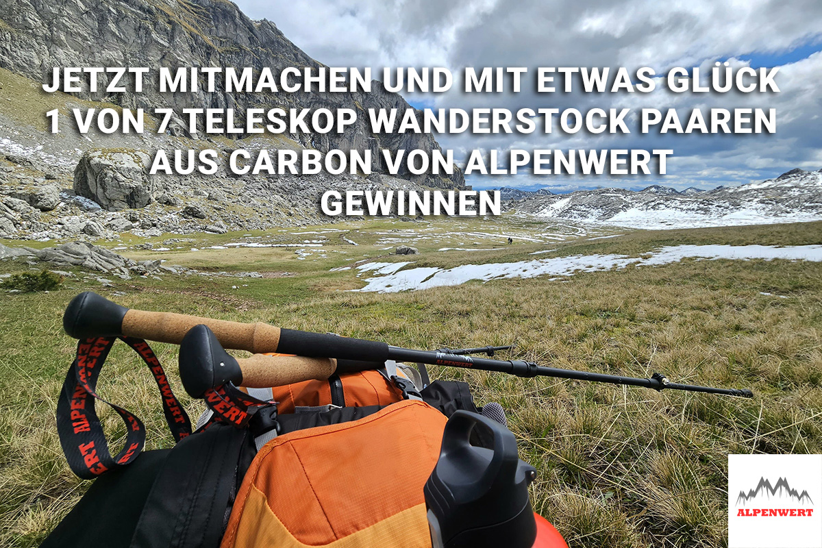 wir leben outdoor - 7x Teleskop Wanderstöcke aus Carbon von Alpenwert
