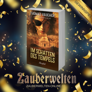 Zauberwelten-Online - drei Exemplare des Roman “Im Schatten des Tempels”