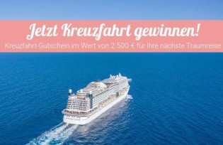 Ahoi-Schiff - 1x Ahoi-Schiff-Kreuzfahrtgutschein im Wert von 2.500 €,10x je ein AIDA Kinder-Set