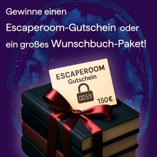 Bastei Lübbe - 1 Escaperoom-Gutschein im Wert von 150€, 10 Wunschbuch-Pakete im Gesamtwert von jeweils 100€