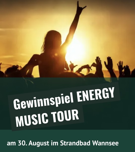 Berliner Pilsner - 100 x je 2 Tickets für die Energy Music Tour, 30.08.2025 im Strandbad Wannsee