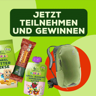 Biozentrale - 10 Deuter Sportrucksäcken, gefüllt mit leckeren biozentrale-Produkten
