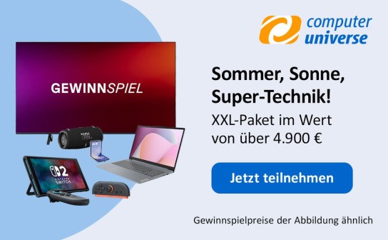 Computeruniverse: Gewinne ein XXL-Technikpaket im Wert von über 4.900 €