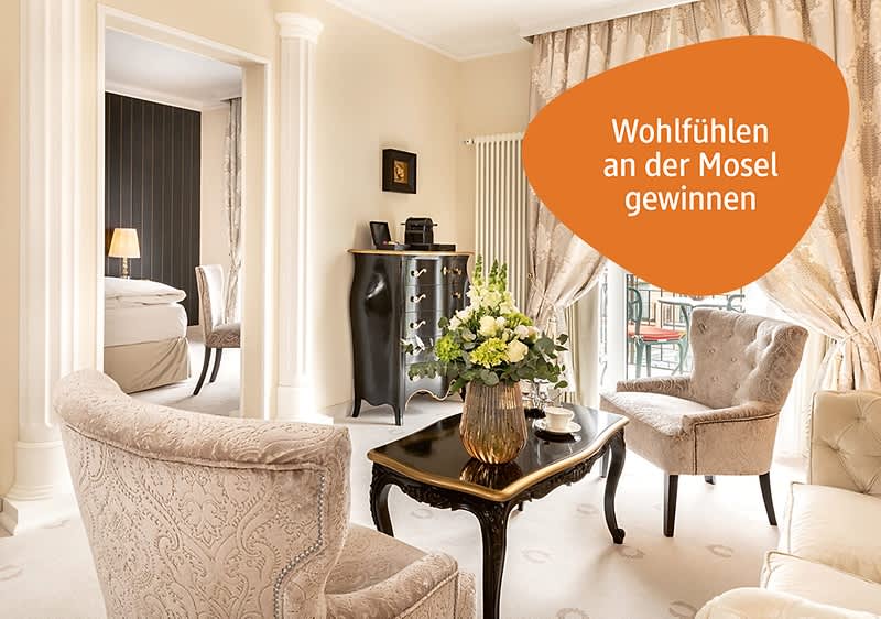 dm-drogerie markt - fünf Übernachtungen im Victors-Schloss-Berg. 66706 Perl-Nennig/Mosel für zwei Personen inklusive eines Vier-Gang-Menüs an allen fünf Abenden im Restaurant Bacchus