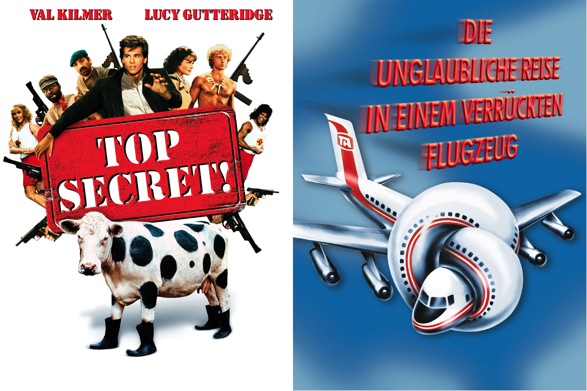 FAZEmag - jeweils zwei 4K-UHD-Filme „Die unglaubliche Reise in einem verrückten Flugzeug“ & „Top Secret“