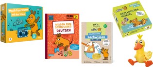 Häfft - 1x Frag doch mal ... die Maus: Wissen zum Schulstart, 1x Musik-Experimente mit der Maus,1x Die Maus: Ente, 25 cm Plüschtier