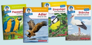 Häfft - 5 Benny Blu Wissensbücher-Sets, jeweils bestehend aus den Titeln „Adler“, „Störche, „Papageien“ und „Singvögel“
