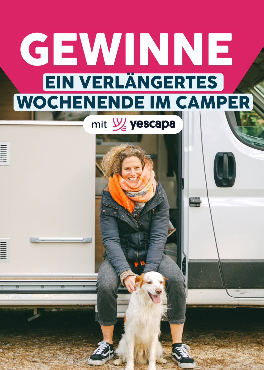 happybrush - ein Gutschein von Yescapa für ein verlängertes Wochenende im Camper in Höhe von 750 Euro.