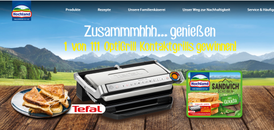 Hochland - 111x1 Tefal OptiGrill (Produktkauf)