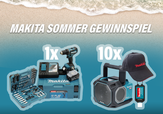 Makita - 1x Makita Akku-Bohrschrauber DDF485RFJ inkl. 2x Akkus  + 87-teiliges Werkzeug-Set