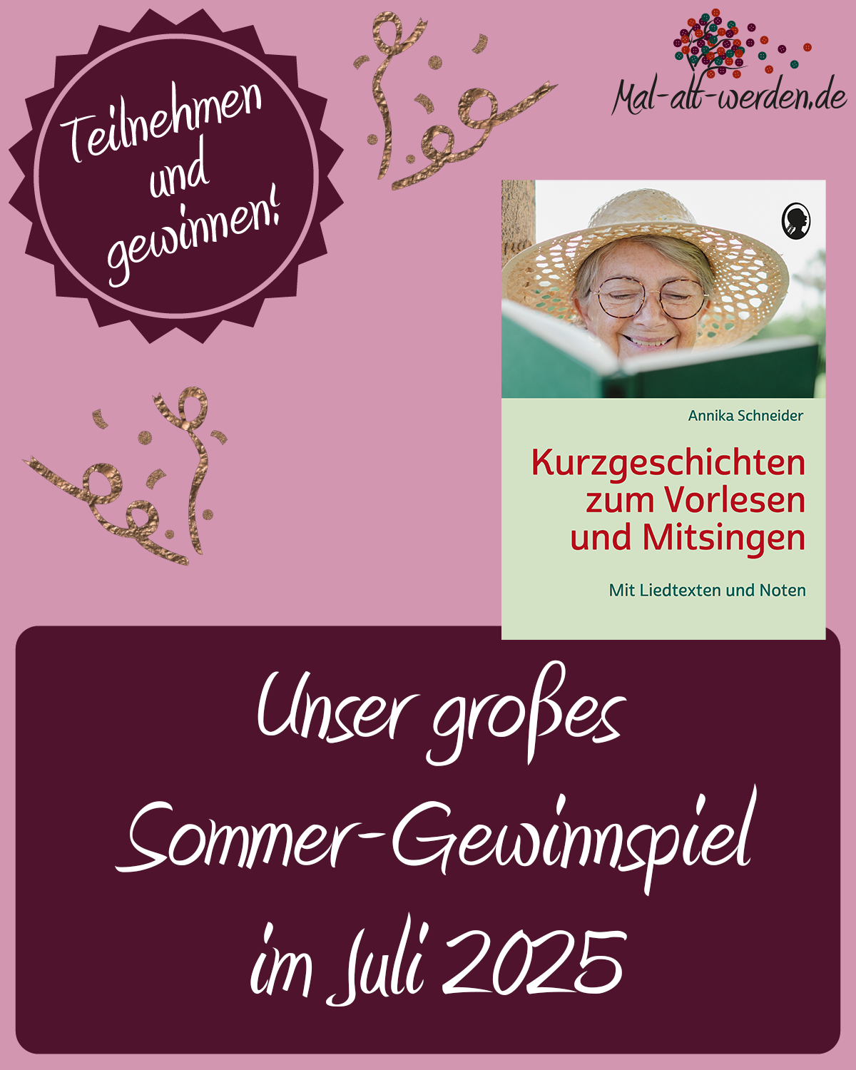 mal-alt-werden - 3x Buch "Kurzgeschichten zum Vorlesen und Mitsingen"