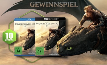 Media Dealer - 5 x Blu-ray oder 5 x 4K Ultra HD Blu-ray "Drachenzähmen leicht gemacht"