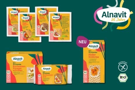 Müller - 1 von 10 glutenfreien Paketen von Alnavit gewinnen!