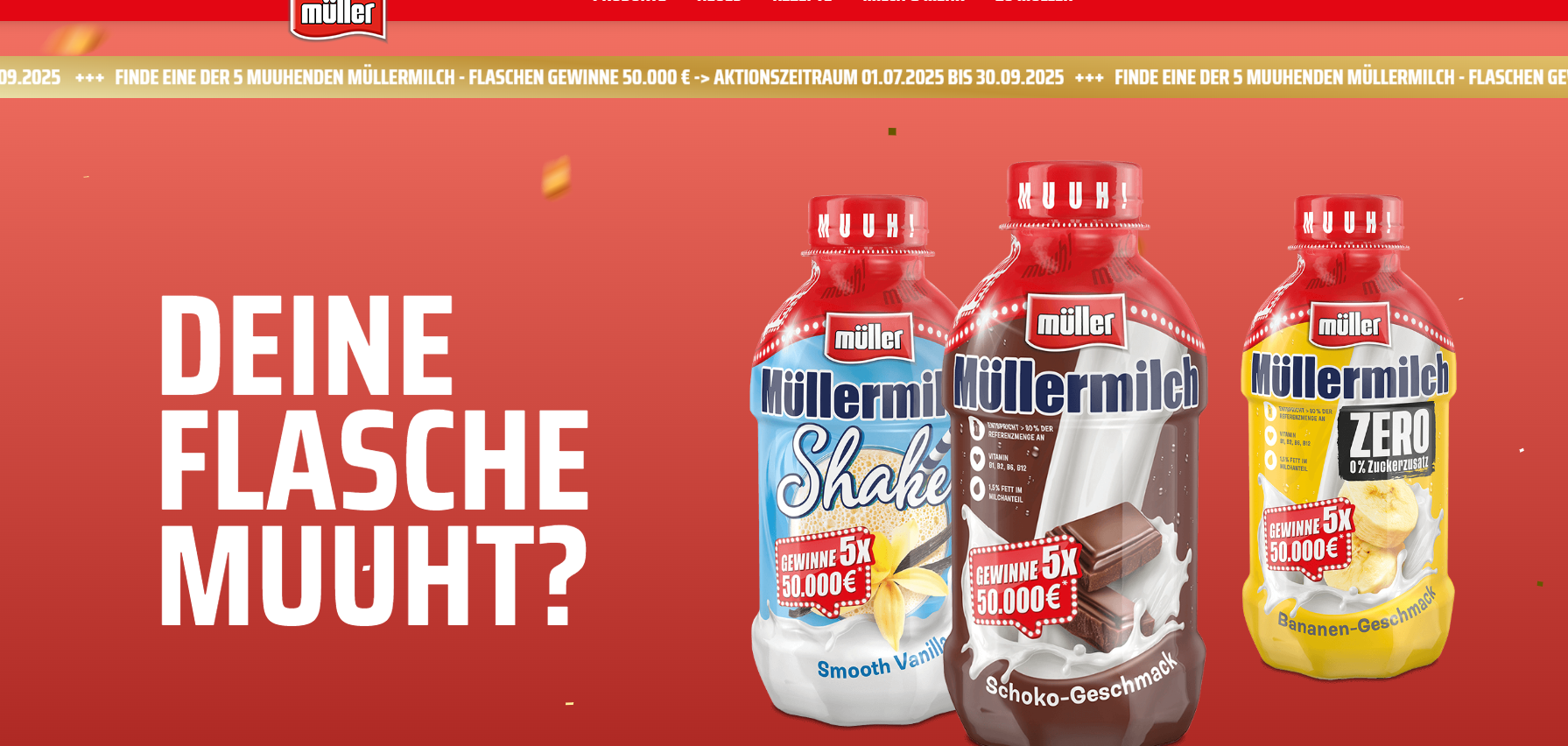 Müllermilch - 5 x 50.000 Euro (Produktkauf)