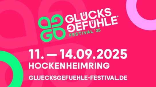New Yorker - Je 3x2 Tagesticket Freitag, Samstag, Sonntag für das Glücksgefühle Festival am Hockenheimring