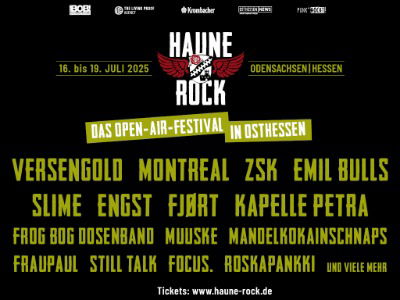 Osthessen News - 3x2 Festivaltickets „Haune Rock“ plus Camping in Odensachsen  im osthessischen Haunetal