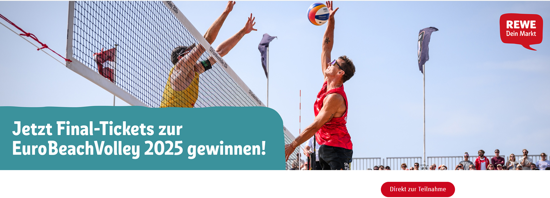 REWE - 2x Tickets für die EURO BeachVolley in Düsseldorf am Sonntag 03.08.2025