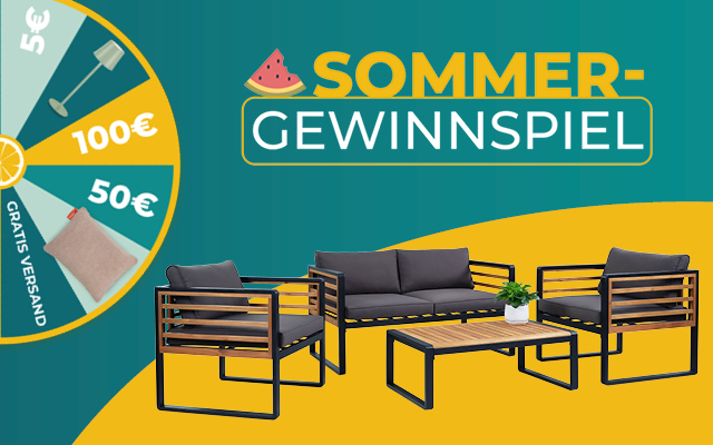 Schaffrath - Gartenlounge Set und viele Sofortgewinne wie JOOP! Wohndecke, Akku-Tischleuchte usw