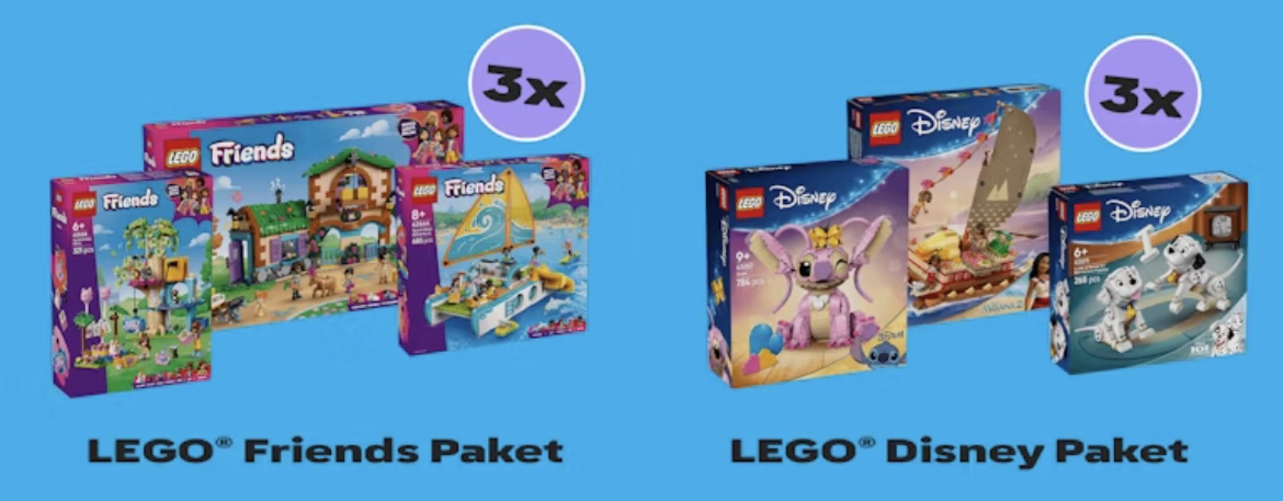 toggo - 3x Lego Friends Paket , 3x Lego Disney Paket