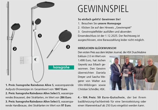 bad & heizung - diverse Brausen von Hansgrohe