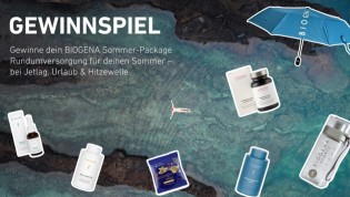 Biogena - 1 von 10 Sommer-Packages von BIOGENA, bestehend aus, Omni Lactis® 20 Gold, SummerSkin+ Superior, Trinkflasche, Regenschirm und mehr