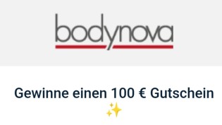Bodynova - Einen von zwei Einkaufsgutscheinen im Wert von je 100 € für den Bodynova-Onlineshop