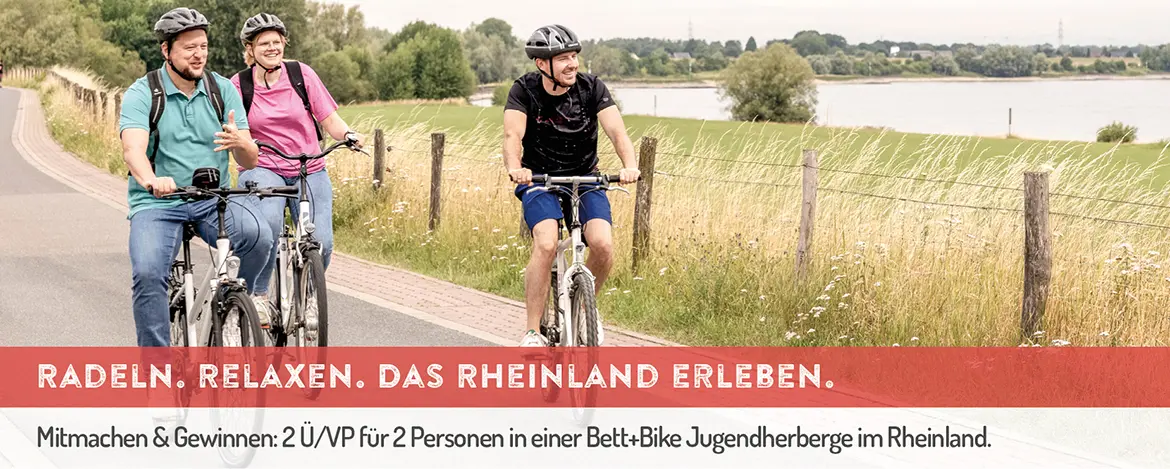 DJH Jugendherbergen - 2 Übernachtungen für 2 Personen inkl. Vollpension in einer Bett+Bike zertifizierten Jugendherberge im Rheinland