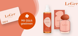 dm-drogerie markt - 5 x 200€-LeGer-Fashion-Gutschein,  10 x Produktset LeGer:  Wildflower Eau de Parfum + Wildflower Bodymist
