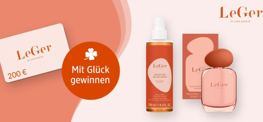 dm-drogerie markt - 5 x 200€-LeGer-Fashion-Gutschein,  10 x Produktset LeGer:  Wildflower Eau de Parfum + Wildflower Bodymist