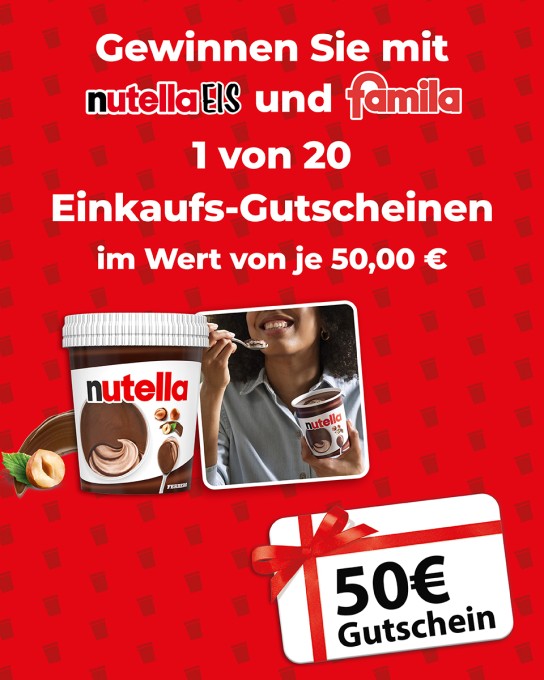 Ferrero - 20x 50€ Famila Gutscheine (Bremen, NRW, NS)