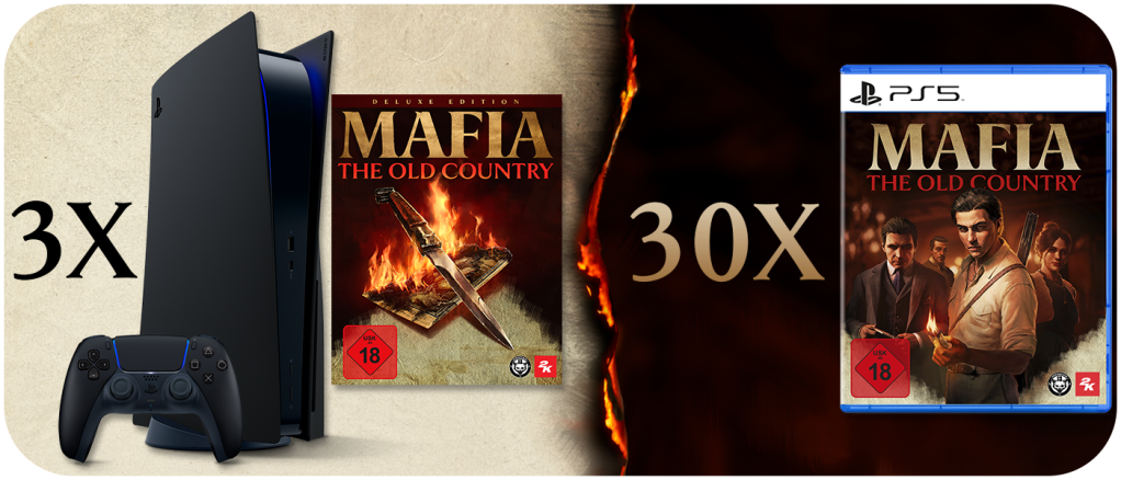 Gameswelt - PlayStation 5 mit dem Spiel Mafia: The Old Country in der Deluxe Edition und weitere tolle Preise