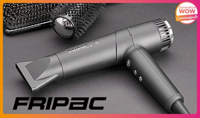 Generation WOW - 3 x den Haartrockner „Fripac V“ inkl. 2 Düsen (6,5 und 9,5 cm) sowie einem Softstyler.