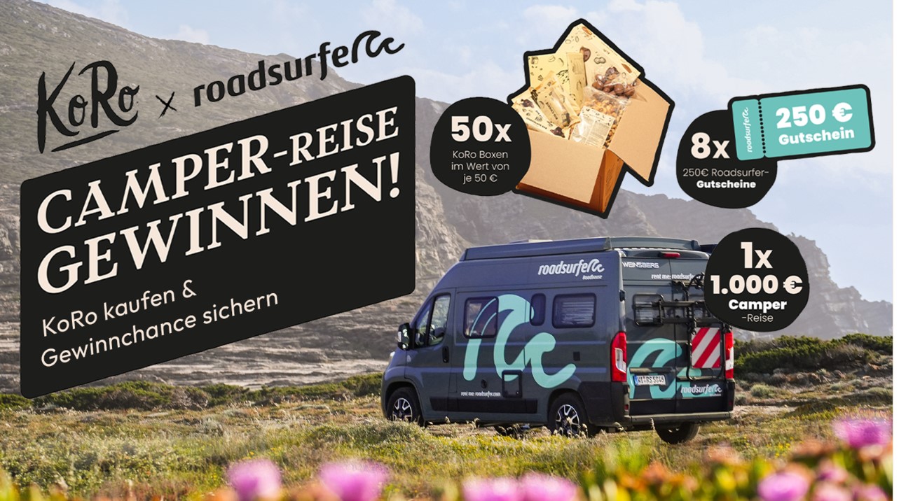 KoRo - 9x1 Camper Reise Gutscheine und 50x1 KoRo Box (Produktkauf)