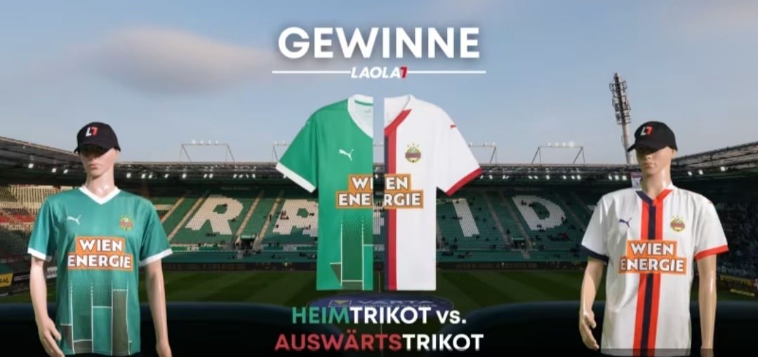 Laola1at - 2x1 Rapid Wien Heim- vs. Auswärtstrikot 2024/25 in Größe L