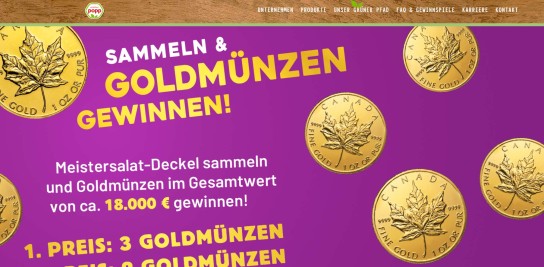 Popp Feinkost - 6 Kanadische Maple Leaf Goldmünzen im Wert von ca. 18.000 Euro (Produktkauf)