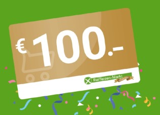 Raiffeisen - 1 von 3 Gutscheinen im Wert von 100€ für den Reiffeisen-Onlineshop