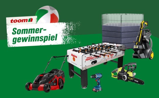 toom: Sommergewinnspiel 2025 – Gewinne im Wert von über 175.000 € (APP Gewinnspiel)
