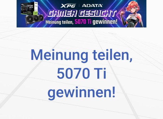 ADATA - NVIDIA GeForce RTX 5070 Ti Grafikkarte im Wert von 1.000€