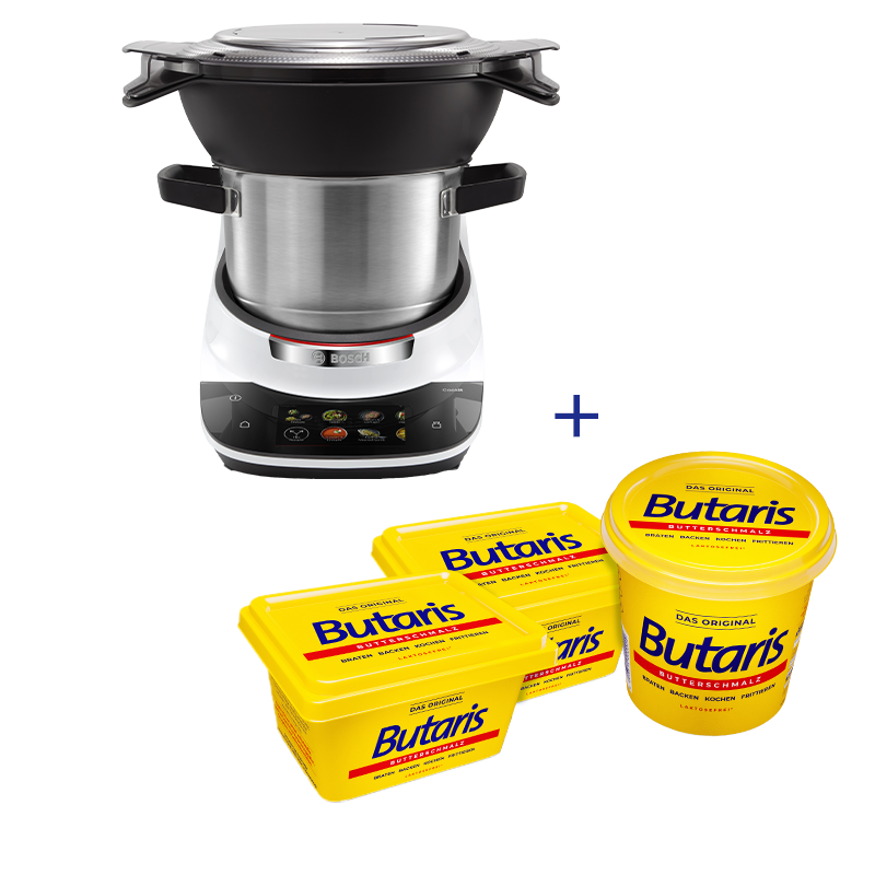 Butaris - Bosch Cookit Küchenmaschine inkl. Pommes-Frites-Scheibe und tolle Butaris Pakete