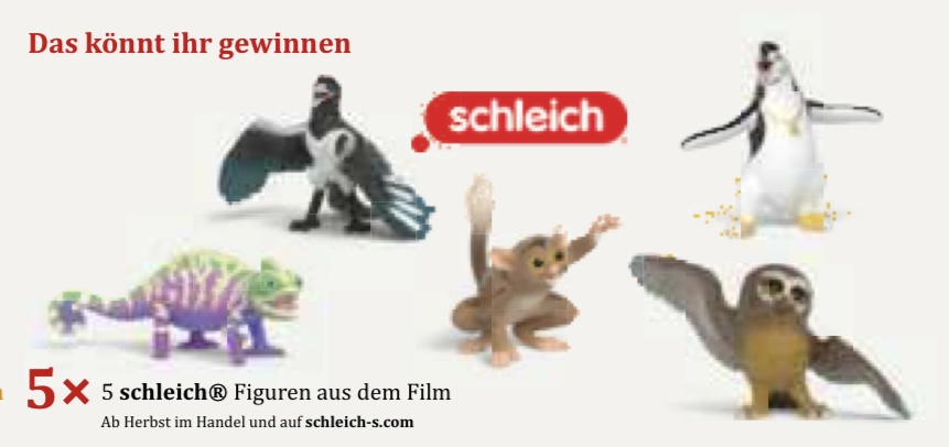 Der kleine ICE - 5×5 Schleich Figuren aus dem Film „DIE SCHULE DER MAGISCHEN TIERE 4“