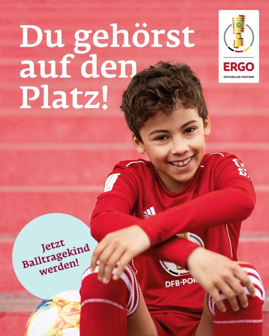 ERGO - drei Eintrittskarten DFB -Pokal , komplette Ausrüstung fürs Balltragekind